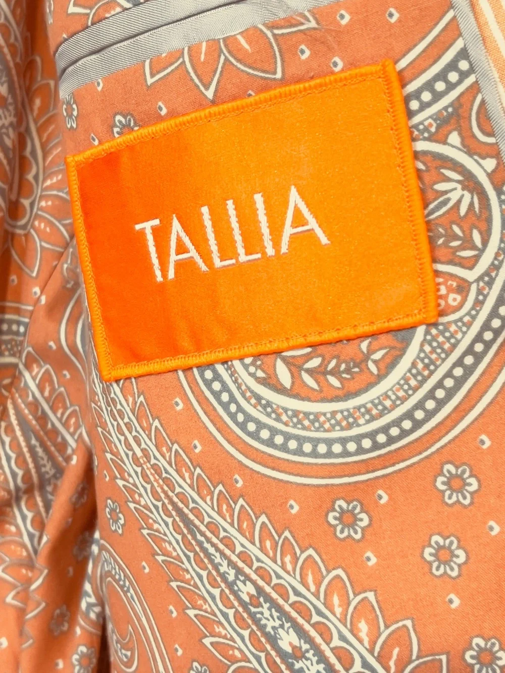 Tallia Orange Men's Cotton Striped Blazer Size 40R
